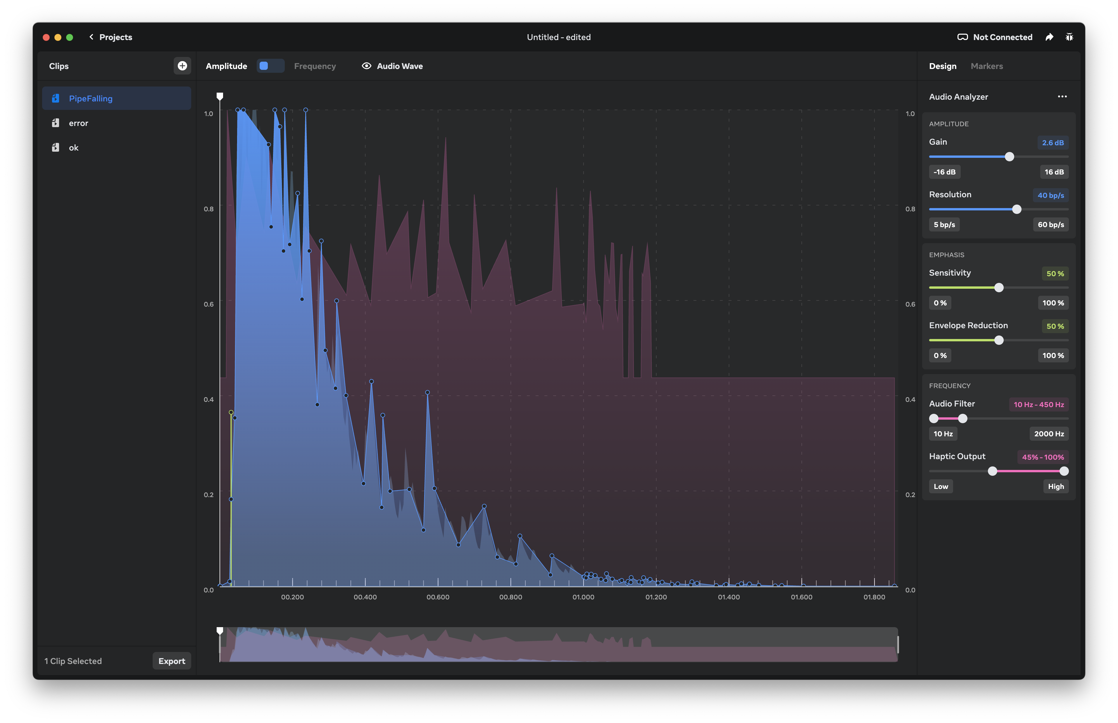Meta Haptics Studio screenshot
